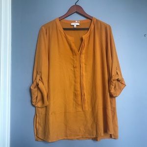 Burnt orange 3/4 sleeve blouse